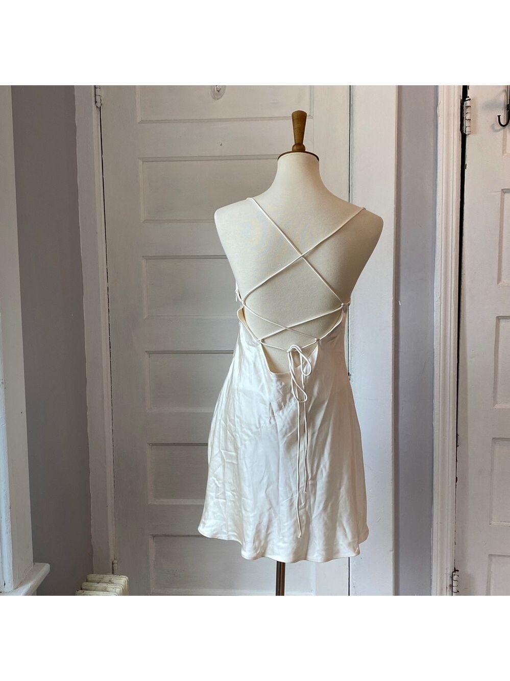 NWT Zara Satin Effect Slip Dress, Size L - Picture 7 of 17